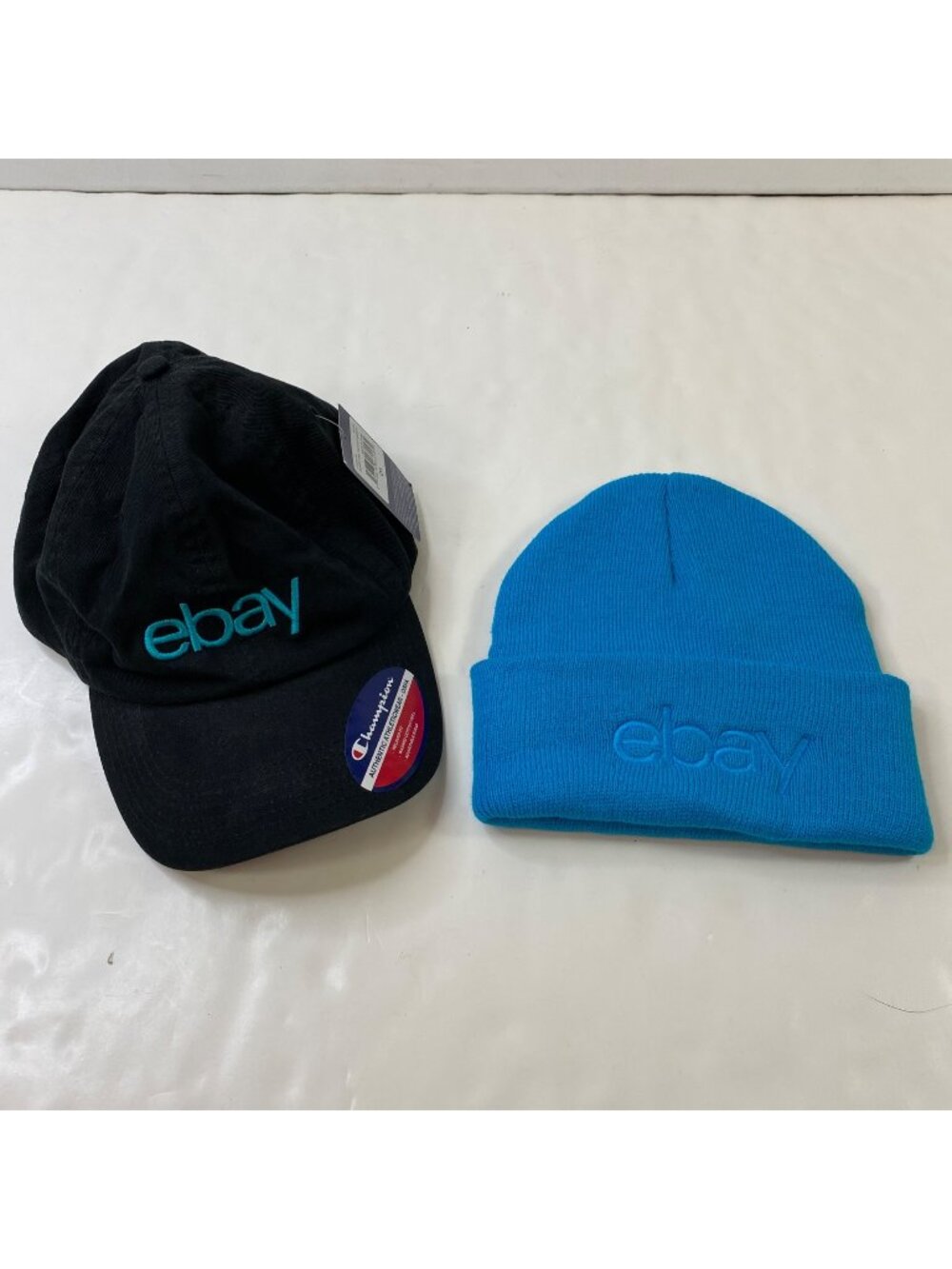 Ebay Logo Black Cap Blue Beanie Set By Champion eBayana